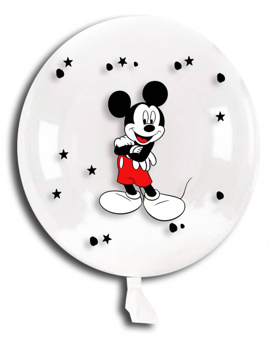18 inç Mickey Mouse Şeffaf Balon